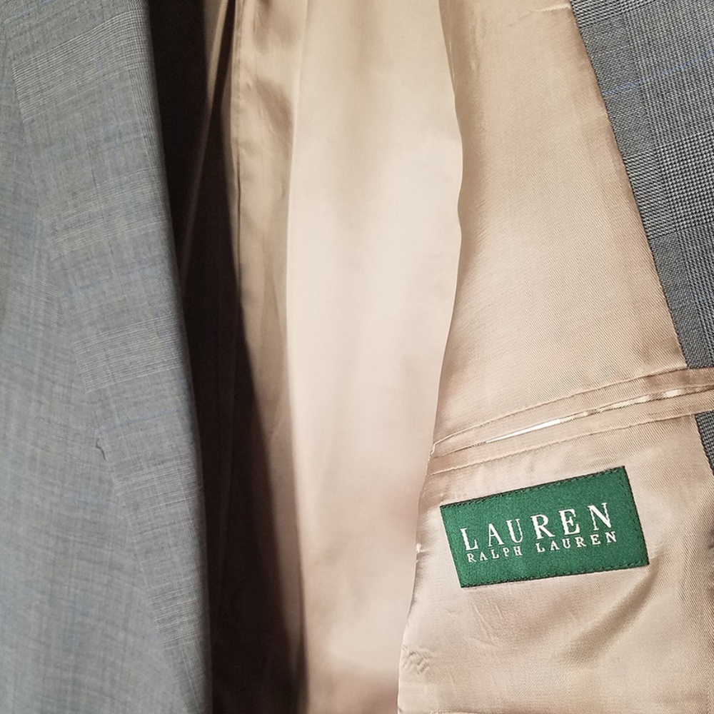 Men's 2 Piece Suit-Tan/Patterned-Ralph Lauren